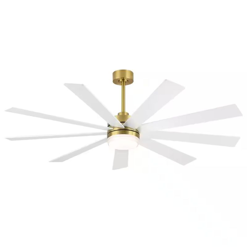 Photo 1 of ***USED - SCRATCHED - LIKELY MISSING PARTS - UNABLE TO VERIFY FUNCTIONALITY***
80 in. LED Indoor White and Gold Ceiling Fan with Remote