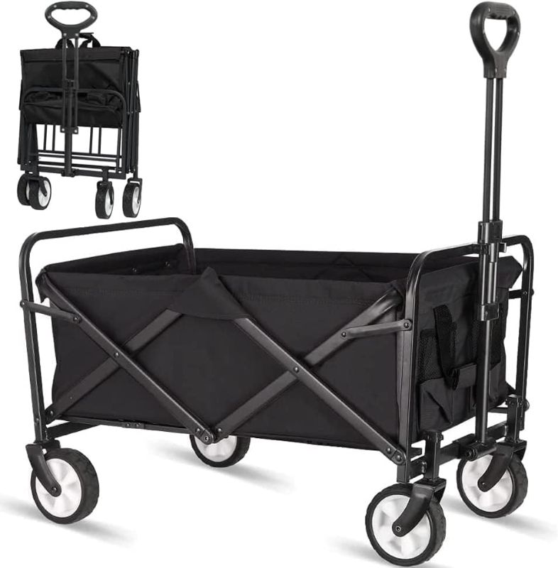 Photo 1 of 
Collapsible Folding Wagon Beach Carts Large Capacity Portable for Sports, Shopping, Camping