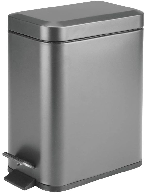 Photo 1 of 
Homie Soft Close, Slim Trash Can 2.6 Gallon with Anti - Bag Slip Liner and Lid, Use as Mini Garbage Basket, Slim Dust Bin, or Decor in Bathroom,