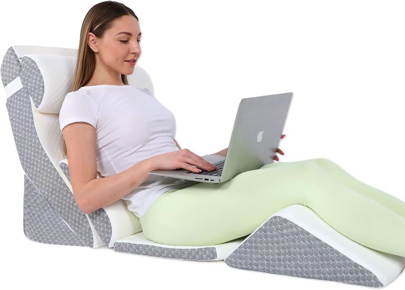 Photo 1 of 
Ganaver 6Pcs Wedge Pillow for Sleeping, Orthopedic Bed Wedge Pillows for After Surgery, Foam Sit Up Pillow Wedge for Back, Shoulder