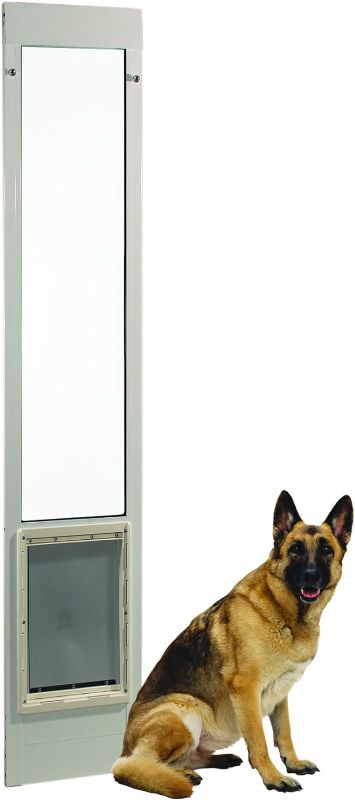 Photo 1 of 
Ideal Pet Products Aluminum Pet Patio Door, Adjustable Height 77-5/8" to 80-3/8", 15" x 20" Flap Size, White