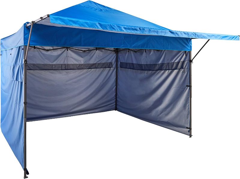 Photo 1 of ***USED DIRTY FROM USE***OUTFINE Heavy Duty Canopy 10x10 Pop Up Commercial Canopy Tent with 3 Side Walls BLUE