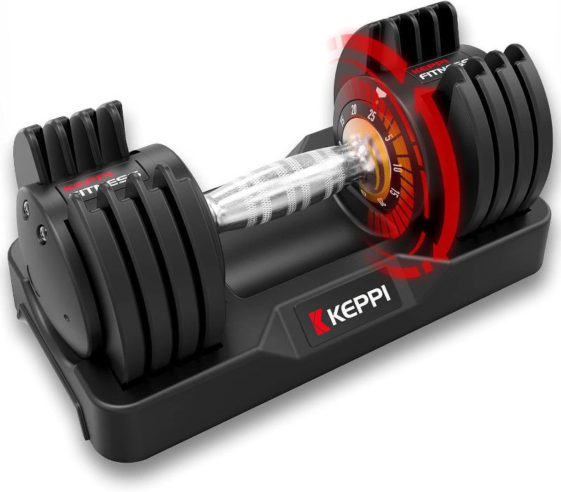 Photo 1 of 
Keppi Adjustable Dumbbells Set-25lb Dumbbells with Anti-Slip Metal Handle for Exercise & Fitness Fast Adjust Weight for Full Body Workout Fitness