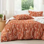 Photo 1 of *****STOCK IMAGE FOR SAMPLE*****
Bedsure Queen Comforter Set - Terracotta Comforter, Cute Floral Bedding Comforter Sets, 3 Pieces, 1 Soft Reversible Botanical Flowers Comforter and 2 Pillow Shams