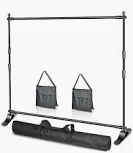 Photo 1 of **MINOR DAMAGE TO CARRYING BAG-MISSING PIECES**
EMART 10 x 8ft (W X H) Photo Backdrop Banner Stand - Adjustable Telescopic Tube Trade Show Display Stand, Step and Repeat Frame Stand for Professional Photography Booth Background Stand Kit