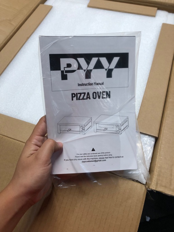 Photo 2 of PYY Electric Pizza Oven Indoor Countertop Pizza Oven Commercial Pizza Maker Machine for Home with Timer Stainless Steel Pizza Cooker black