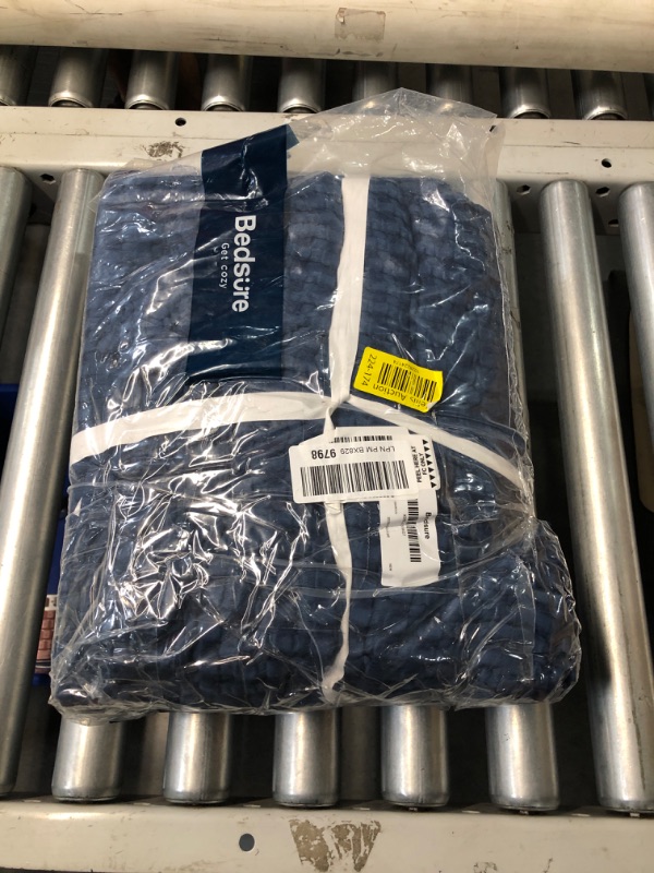 Photo 2 of (READ FULL POST) Bedsure Cooling Cotton Waffle King Size Blanket - Lightweight Breathable Blanket of Rayon Derived from Bamboo for Hot Sleepers, Luxury Throws for Bed, Couch and Sofa, Navy, 104x90 Inches Navy King (104" x 90")