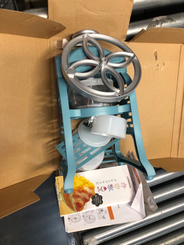 Photo 1 of ***USED MISSING HARDWARE*** Doshisha IS-FY-20 Shaved Ice Maker, Manual, Fluffy Snow, Genuine Fluffy Texture, Compatible with Rose Ice, Recipes Included, 2 Ice Cups Included Single Item