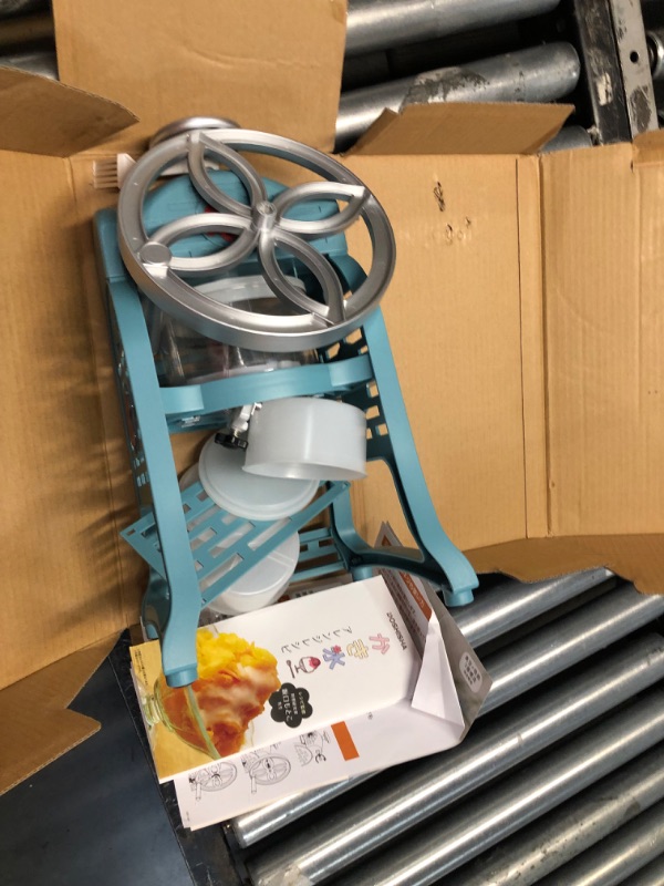 Photo 1 of ***USED MISSING HARDWARE*** Doshisha IS-FY-20 Shaved Ice Maker, Manual, Fluffy Snow, Genuine Fluffy Texture, Compatible with Rose Ice, Recipes Included, 2 Ice Cups Included Single Item