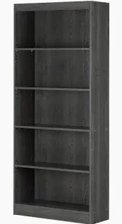 Photo 1 of ***INCOMPLETE - PARTIAL SET - CANNOT BE FULLY ASSEMBLED - SEE COMMENTS***
ClosetMaid Bookshelf with Adjustable Shelves, Tall Bookcase Sturdy Wood with Closed Back Panel, Grey