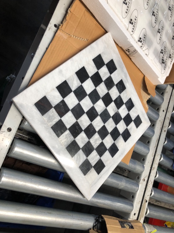 Photo 8 of ***USED - MISSING ONE OF THE WHITE PIECES - SEE PICTURES***
Radicaln Marble Chess Set 15 Inches White and Black Handmade Chess Board Game - Best Travel Chess Set 2 Player Games - 1 Chess Board & 32 Chess Pieces - Chess Sets for Adults