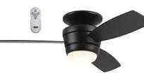 Photo 1 of ***USED - LIKELY MISSING PARTS - UNABLE TO VERIFY FUNCTIONALITY***
Harbor Breeze Mazon 44-in Matte Black with Black/Driftwood Blades Integrated LED Indoor Flush Mount Ceiling Fan with Light and Remote (3-Blade)
