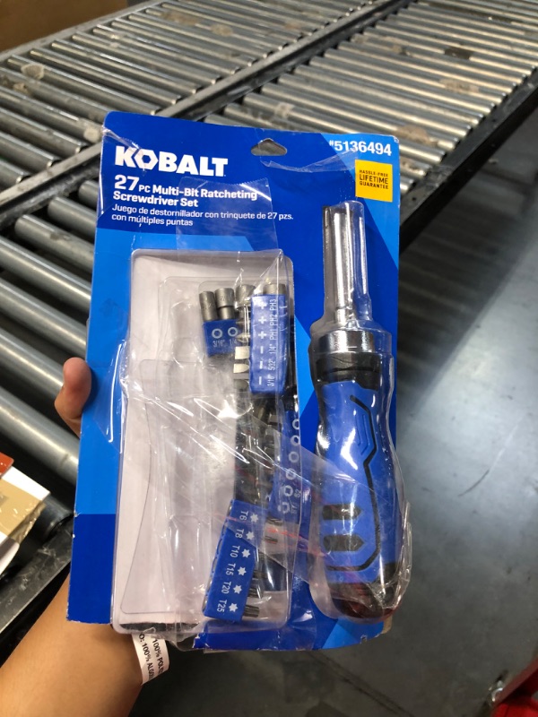 Photo 2 of (READ FULL POST) Kobalt 27-Piece Plastic Handle Magnetic Ratcheting Multi-bit Assorted Drive Screwdriver Set
