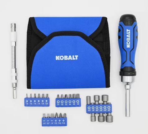 Photo 1 of (READ FULL POST) Kobalt 27-Piece Plastic Handle Magnetic Ratcheting Multi-bit Assorted Drive Screwdriver Set
