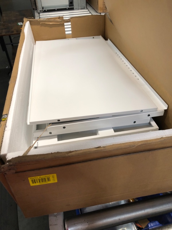 Photo 1 of **MAY BE MISSING PARTS**
31.5 in. W x 35.4 in. H x 15.7 in.D 2 Adjustable Shelves Steel Garage Storage Freestanding Cabinet with 2 Doors in White
