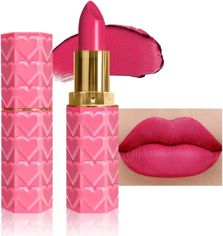 Photo 1 of ** BUNDLE OF 3**
evpct 1Pcs Pink Lipstick, Silky Velvet Matte Lipstick Pack Sets for Women, Long Lasting Smudge Proof