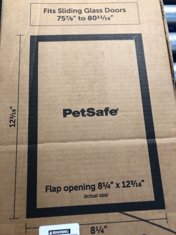 Photo 3 of (see all images)PetSafe 1-Piece Sliding Glass Pet Door for Dogs & Cats- Adjustable opening 8 1/4'' x 12 3/16'' 