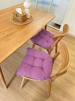 Photo 1 of ** BUNDLE OF 2**
Chair Cushion, Chair Cushions for Dining Chairs, Chair Pads (17 x 16 in, Light Purple)