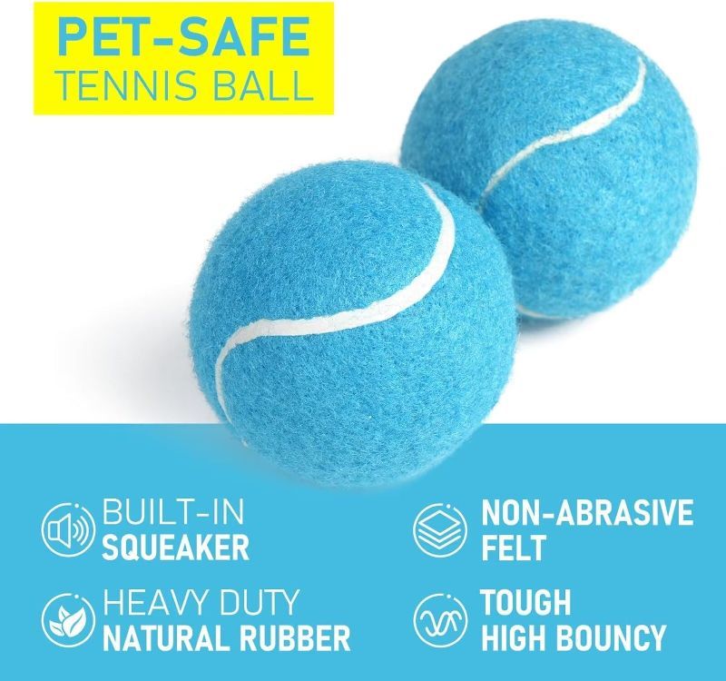 Photo 1 of **BUNDLE OF 6**
PrimePets Tennis Balls for Dogs, 2.5 Inch Thick Bouncy Balls for Dogs