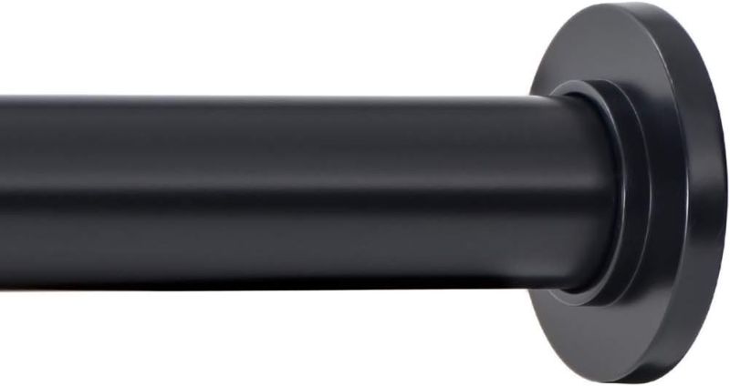 Photo 1 of (READ FULL POST) Ivilon Tension Curtain Rod - Spring Tension Rod for Windows or Shower, 36 to 54 Inch. Black