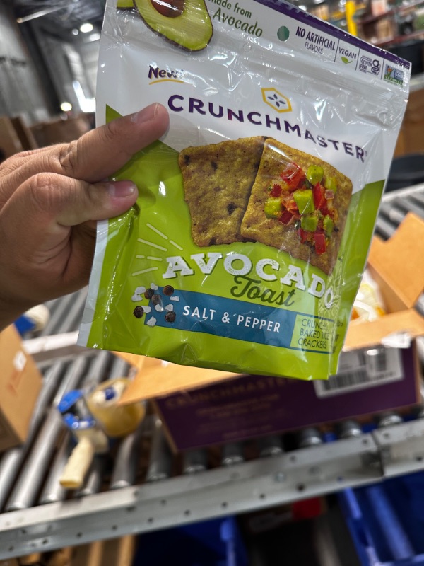 Photo 3 of ** non refundable **
12 pack- Crunchmaster, Avocado Toast, Crunchy Baked Rice Crackers, Salt & Pepper, 3.54 Oz (100 G)