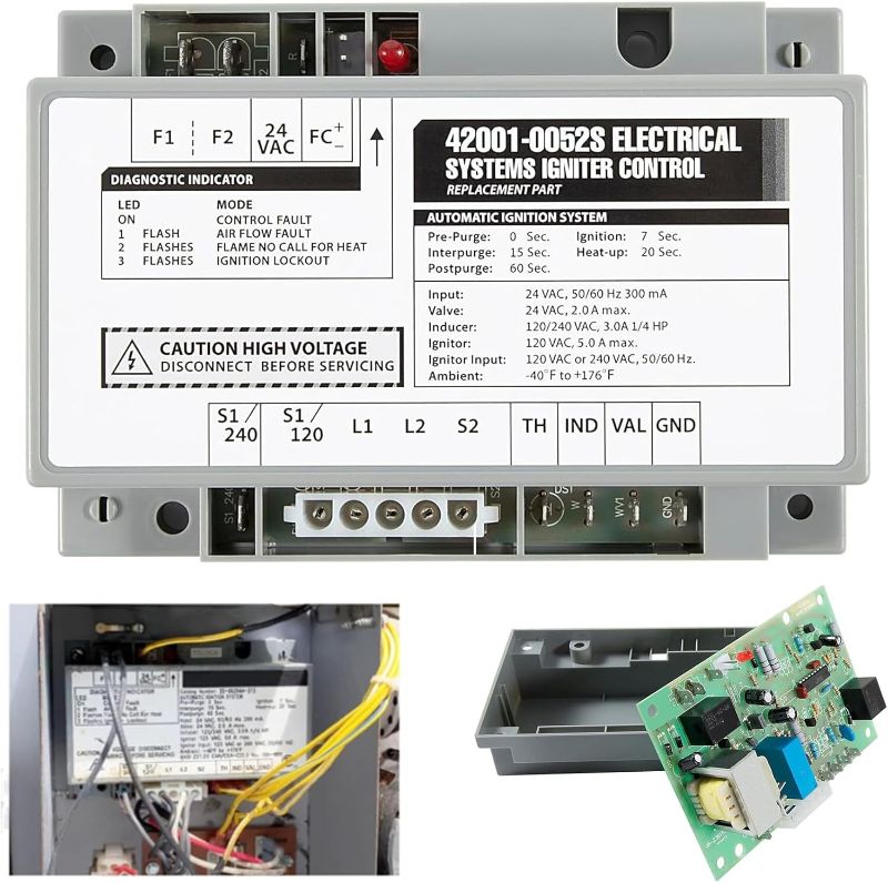 Photo 1 of 
42001-0052S Igniter Control Module Replacement Parts Kit Fit for MasterTemp & Sta-Rite Max-E-Therm Swimming Pool and Spa Heater