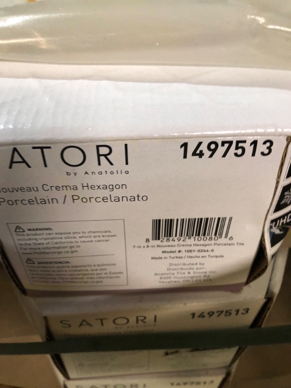 Photo 4 of **PALLET OF 84 boxes**
Satori Nouveau Crema Hexagon 7-in x 8-in Matte Porcelain Encaustic Tile (0.28-sq. ft/ Piece)