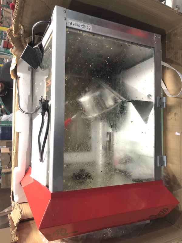 Photo 1 of 6010 Great Northern Red 8oz Roosevelt Antique Countertop Style Popcorn Popper Machine Countertop Popcorn Machine