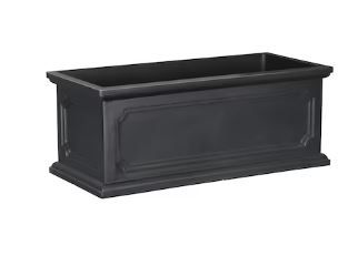 Photo 1 of **MINOR CRACKING STILL FUNCTIONAL**
allen + roth Rectangle 8.58-in W x 8.62-in H Black Resin Contemporary/Modern Indoor/Outdoor Planter