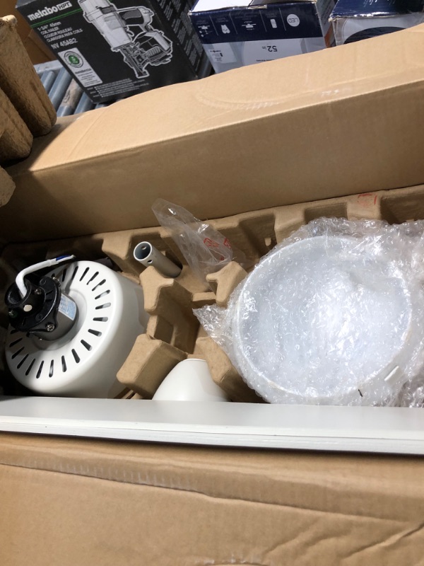 Photo 5 of (used)(seems incomplete)(see images)Caprice 52 in. Integrated LED Indoor Matte White Ceiling Fan with Light Kit and Remote Control