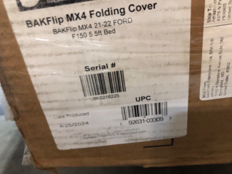 Photo 6 of ***USED - MAJOR DAMAGE - SEE COMMENTS***
BAK by RealTruck BAKFlip MX4 Hard Folding Truck Bed Tonneau Cover | 448339 | Compatible with 2021 - 2023 Ford F-150 (incl. Raptor/Lightning) 5' 7" Bed (67.1")