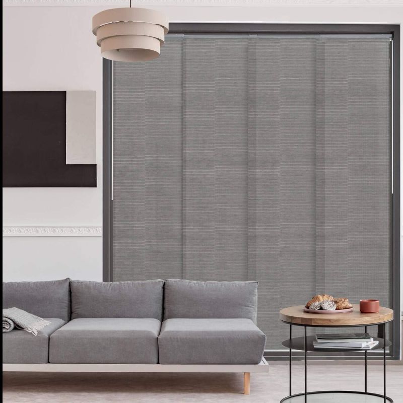 Photo 1 of (READ FULL POST) GoDear Design Adjustable Sliding Glass Door Blind RAIL SYSTEM ONLY 45.8"- 86" W x 96" H, Extendable PanTrack Vertical Patio Door Blinds for Sliding Doors