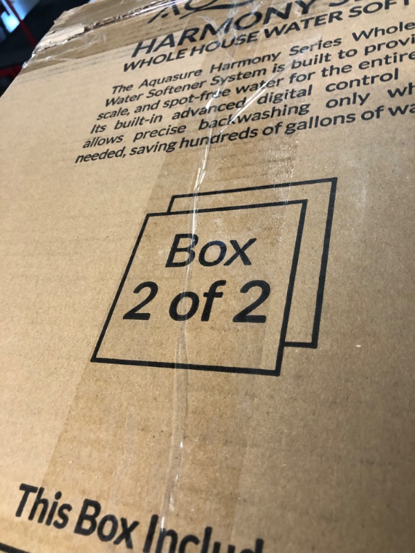 Photo 8 of ***INCOMPLETE - BOX 2 OF 2 ONLY - PARTIAL SET - CANNOT BE FULLY ASSEMBLED - UNABLE TO TEST***
Aquasure Harmony Whole House Water Softener Brine Tank+Control HeadA2