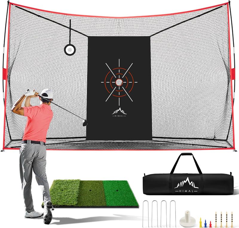 Photo 1 of **missing accessories**
Golf Practice Net,Golf Driving Range,10x7ft Heavy Duty Golf Practice Net,Home Golf Swing Training Nets with Targets Quick Setup Golf Swing Net