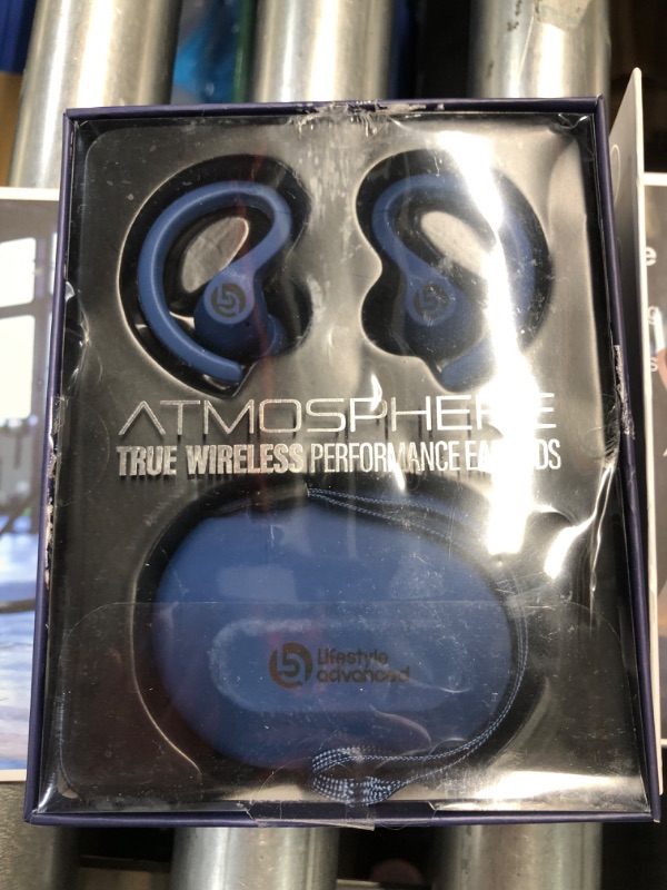 Photo 2 of Lifestyle Advanced Atmosphere True Wireless Performance Bluetooth Earbuds (BLUE)
