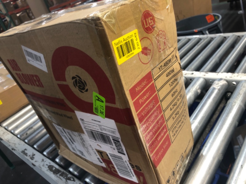 Photo 1 of Step4Fun Bounce House Air Blower for Inflatables, 480 Watt ETL Certified Electric Blower, Perfect for Inflatable Bounce House Water Slide and Bouncy Castle Indoor & Outdoor Yellow 480W Blower