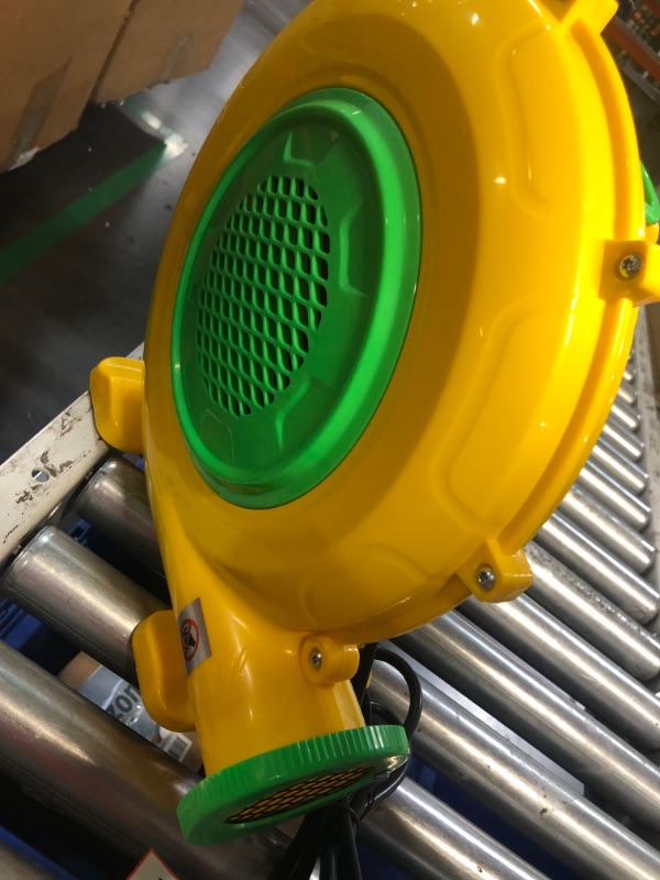 Photo 1 of Step4Fun Bounce House Air Blower for Inflatables, 480 Watt ETL Certified Electric Blower, Perfect for Inflatable Bounce House Water Slide and Bouncy Castle Indoor & Outdoor Yellow 480W Blower
