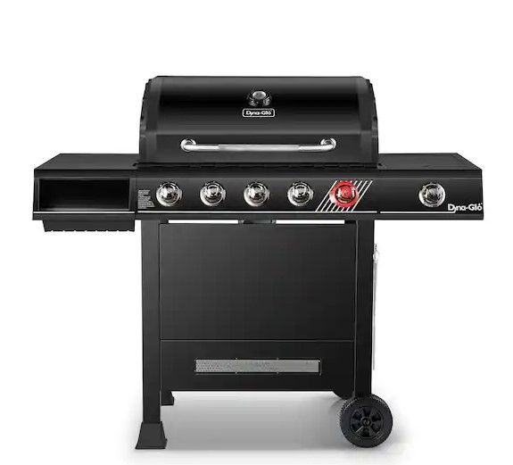 Photo 1 of **NONREFUNDABLE**FOR PARTS OR REPAIR**SEE NOTES**
Dyna-Glo 5-Burner Propane Gas Grill in Matte Black with TriVantage Multifunctional Cooking System