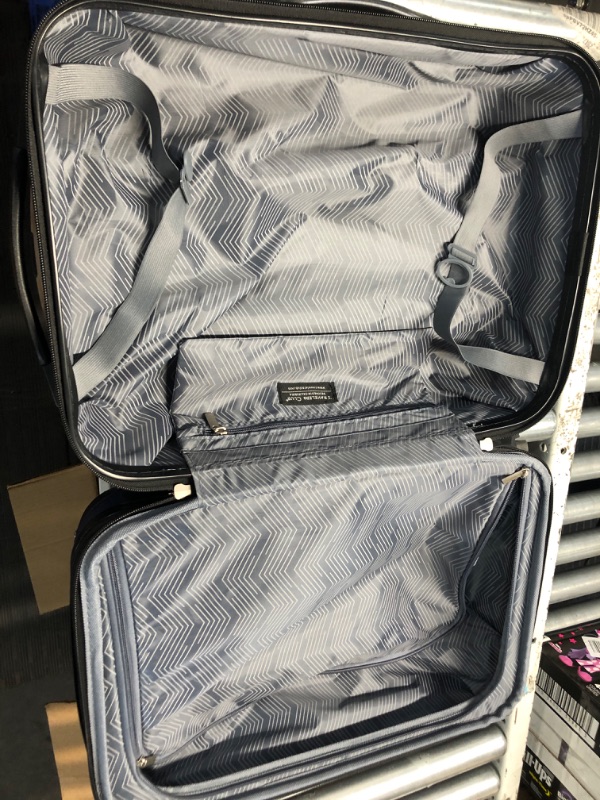 Photo 2 of (MINOR DAMAGE/ SEE NOTES) Travelers Club Chicago Hardside Expandable Spinner Luggages, Navy Blue, 20" Carry-On 20" Carry-On Navy Blue