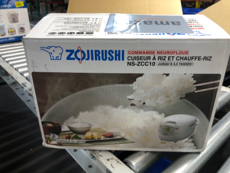 Photo 2 of ***USED - POWERS ON - UNABLE TO TEST FURTHER***
Zojirushi NS-ZCC10 5-1/2-Cup Neuro Fuzzy Rice Cooker and Warmer, Premium White