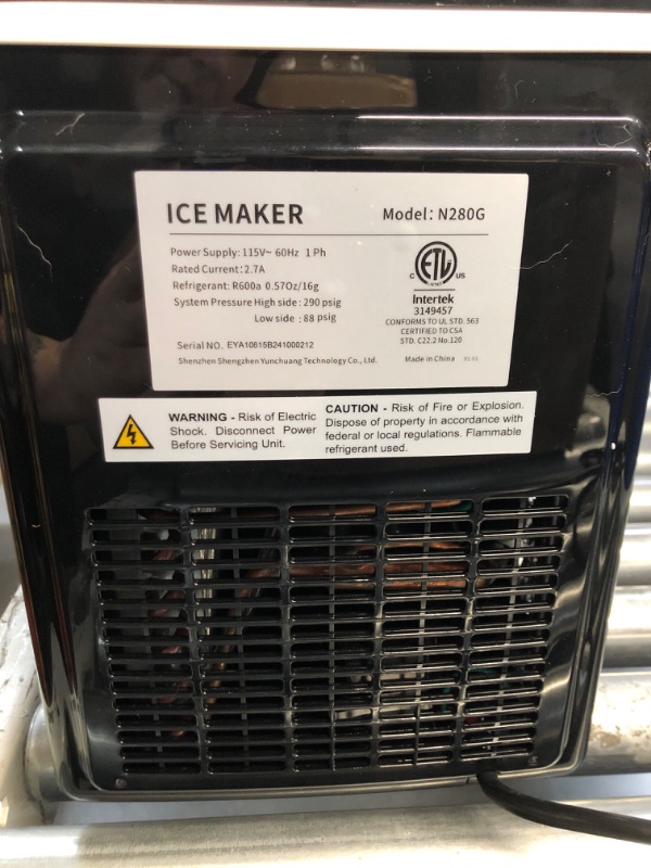 Photo 3 of (MINOR DAMAGE/ SEE NOTES) Nugget Ice Maker Countertop,Chewable Pellet Ice, 33LBS/24H,Compact Self-Cleaning Ice Machine with Ice Bags?Pebble Ice Maker for Home, Kitchen, RV, Camping