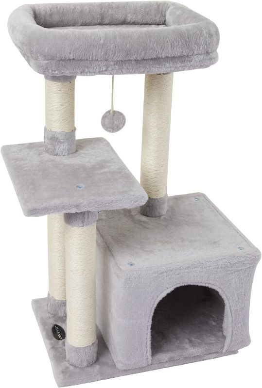 Photo 1 of ***STOCK PHOTO REFERENCE ONLY***Cat Tower for indoor Cat Condo Sisal Scratching Posts with Jump Platform Cat Furniture Activity Center Play House Grey