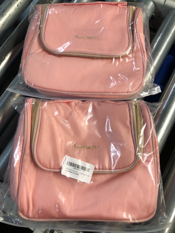 Photo 1 of (BUNDLE OF 2) Makeup Bag Travel Cosmetic Bag Hand-Portable Girl Cosmetic Bag For Women Large Toiletry Bag Organizer (Pink)