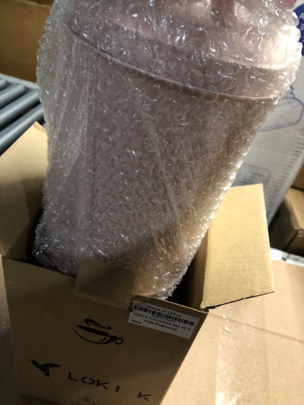 Photo 1 of Canister Set for Kitchen Counter, Farmhouse Coffee Tea Sugar Container Set, Airtight Food Storage, Kitchen Deco Containers with Lids, Kitchen canisters Set of 3