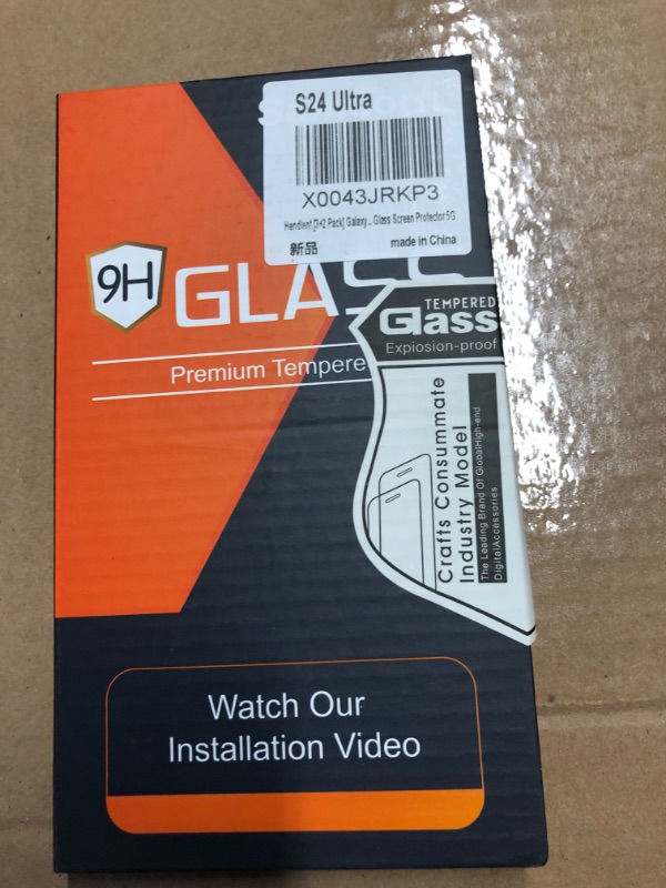 Photo 1 of (Pack of 3) Galaxy S24 Ultra Privacy Screen Protector, 9H Tempered Glass, Ultrasonic Fingerprint Support, HD Clear Case Friendly Anti-Spy Film for Samsung S24 Ultra Glass Screen Protector 5G