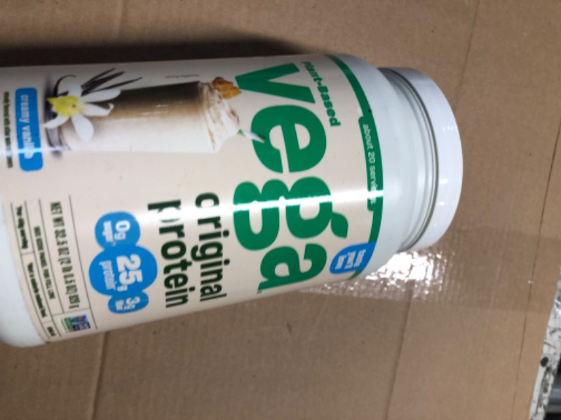 Photo 2 of ***NON REFUNDABLE***EXPIRES 2026* Vega, Plant-Based Original Protein, Creamy Vanilla, 2 Lb 0.5 Oz (920 G)
