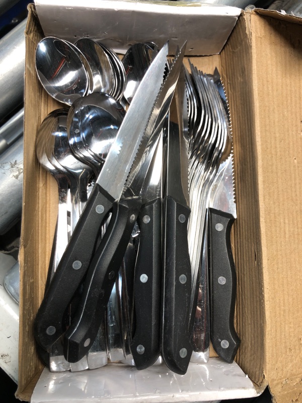 Photo 2 of (READ FULL POST) HIWARE 48-Piece Silverware Set with Steak Knives for 8