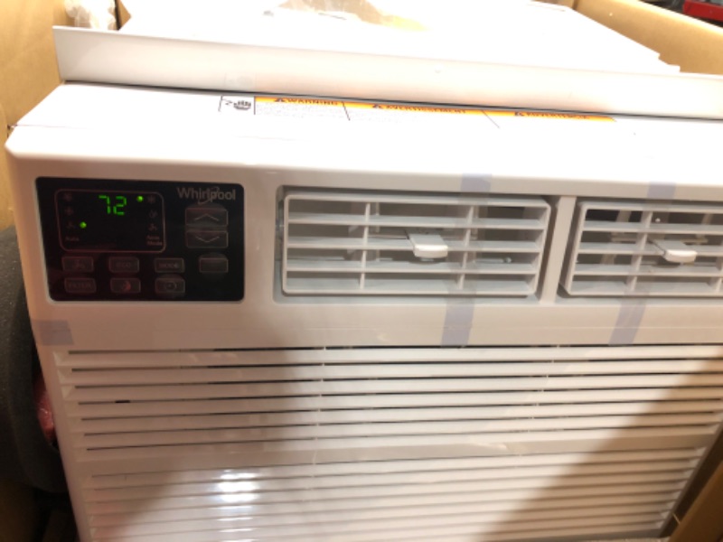 Photo 4 of ***damaged**Whirlpool WHAW101CW 10,000 Window Air Conditioner,115V, AC for Rooms up to 450 Sq.Ft with Remote Control, 10000 BTU, Bright White Cool Only 115V Bright White 10000 BTU