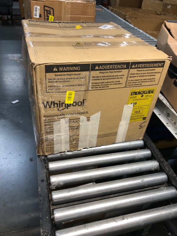 Photo 5 of ***damaged**Whirlpool WHAW101CW 10,000 Window Air Conditioner,115V, AC for Rooms up to 450 Sq.Ft with Remote Control, 10000 BTU, Bright White Cool Only 115V Bright White 10000 BTU