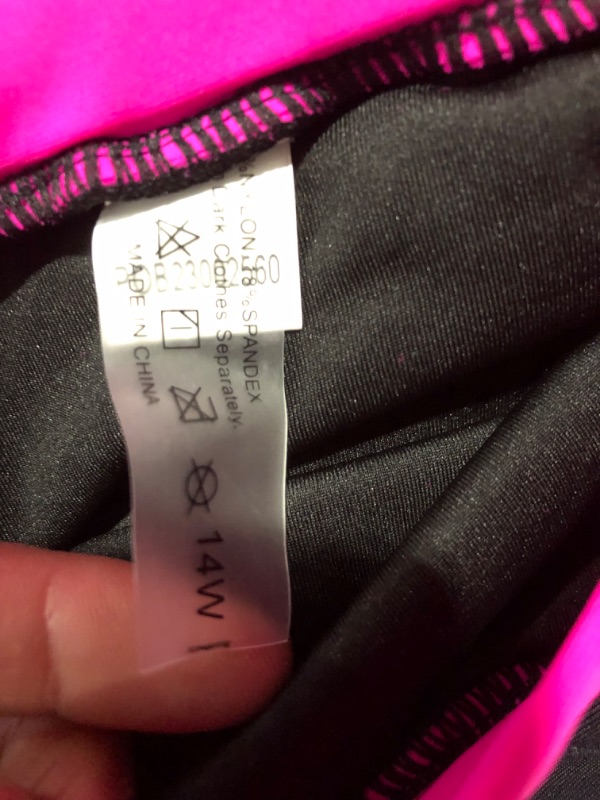 Photo 1 of Daci Women Plus Size Tankini Swimsuit Two Piece Tummy Control Bathing Suit Athletic Racerback Swimwear with Boyshort X-Large Pink&black